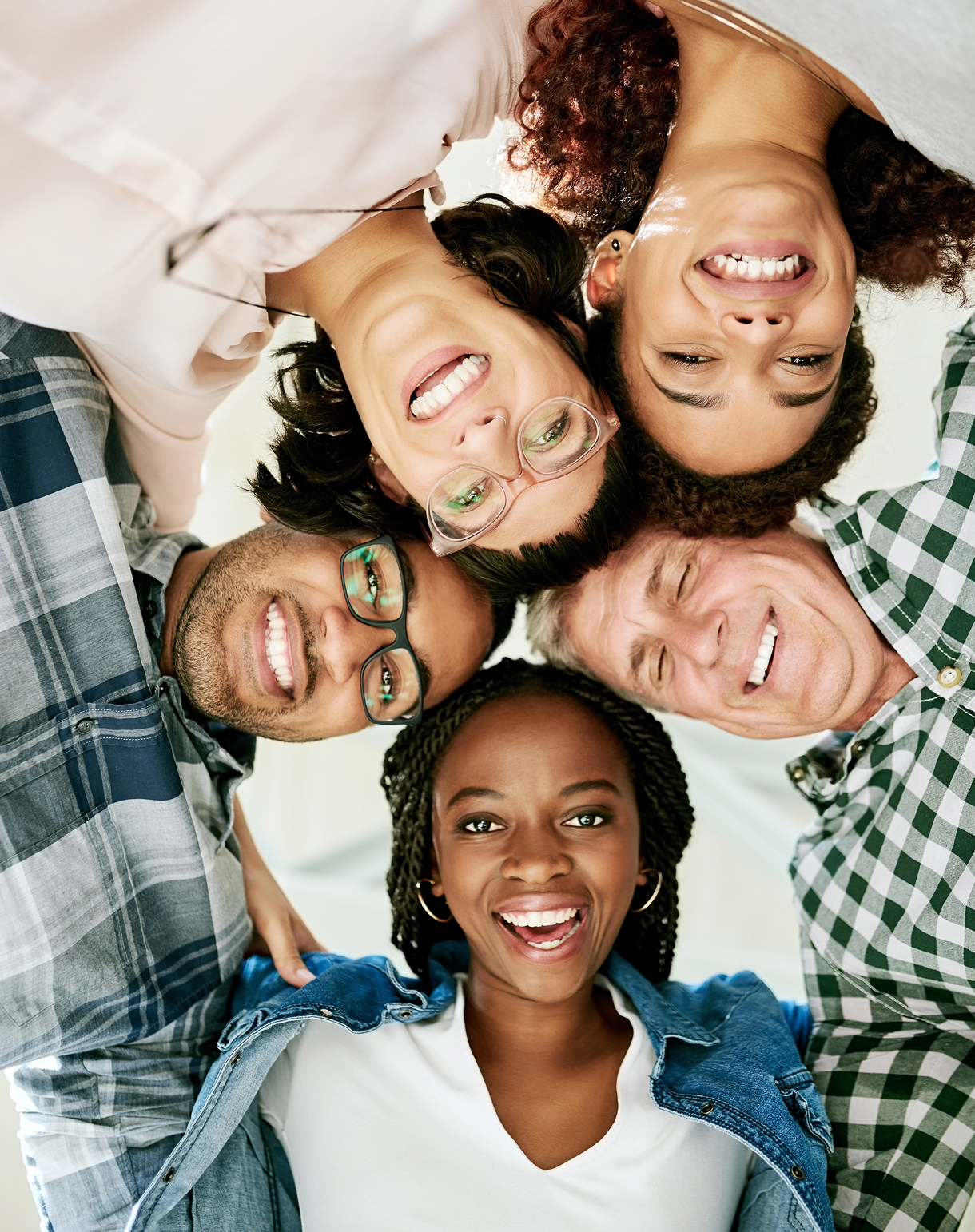 People surrounded together